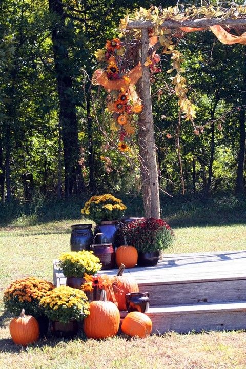 Fall Wedding Arches-Pumkins and Sunflowers