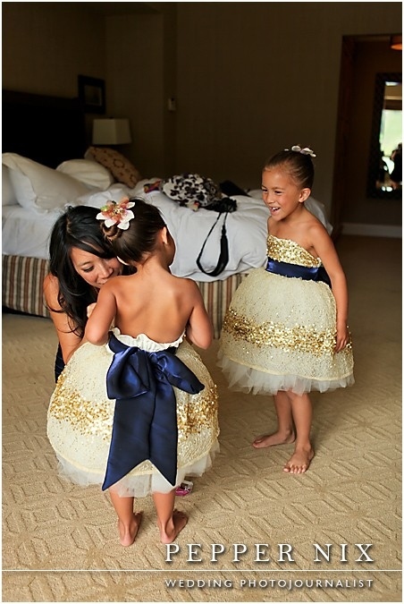 Gold Constellation Flower Girl Dresses