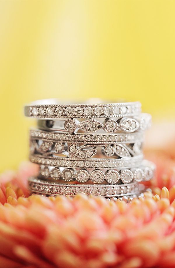 Gorgeous antique-inspired wedding rings wedding bands