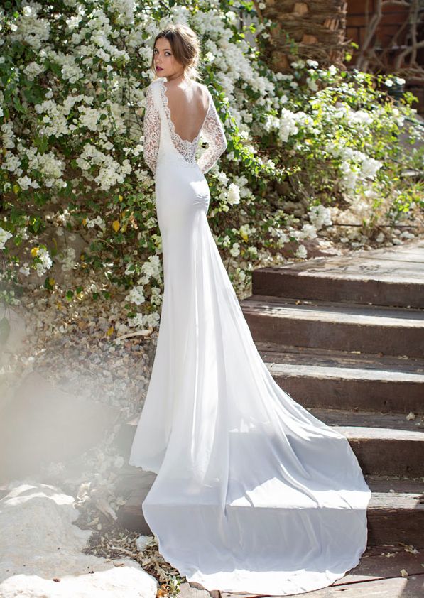 Julie Vino Lace Wedding Dress 2014 with Open Back