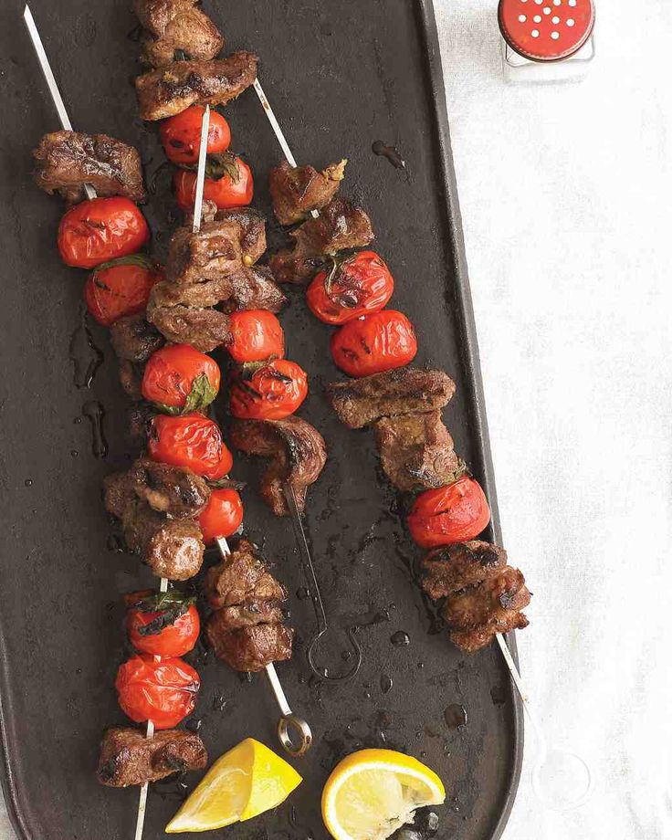 Lamb Tomato and Mint Kebabs