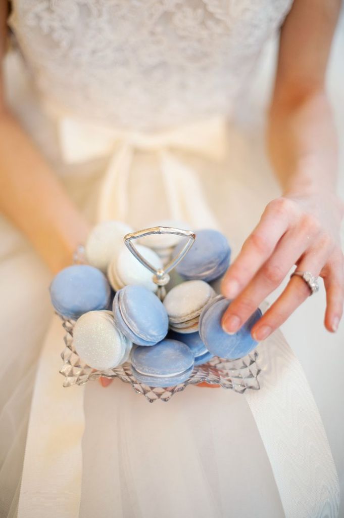 Light Blue Macarons for blue wedding
