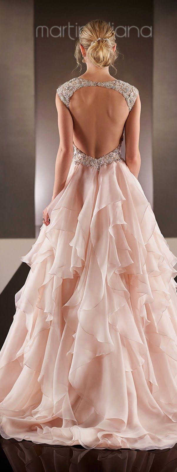 Martina Liana Spring 2015 Blush Pink Wedding Dress