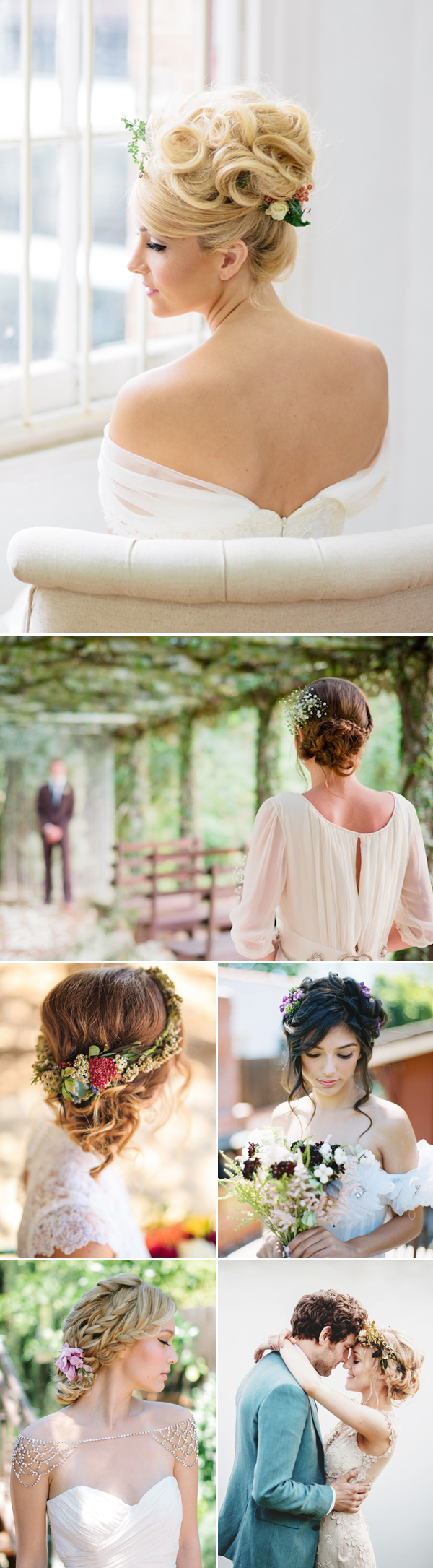 Natural & Down to earth updo wedding hairstyles