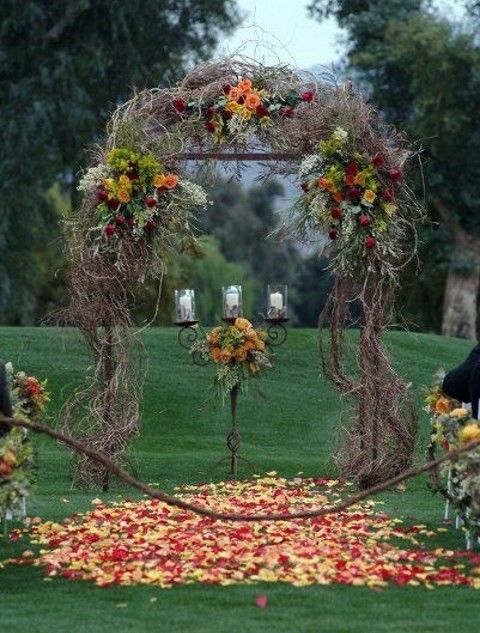 Outdoor Fall Wedding Arches