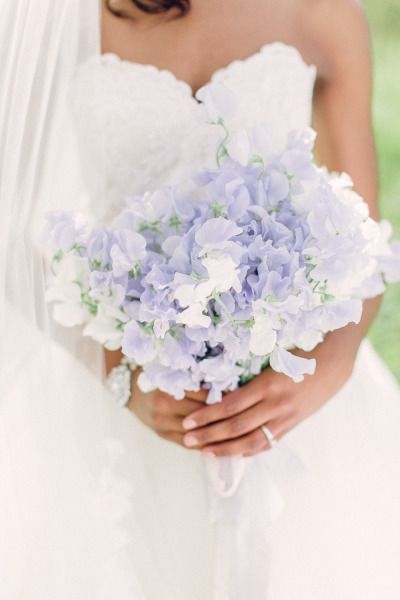 Passion Lavender sweet pea bridal bouquet
