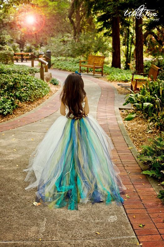 Peacock Flower Girl Dress