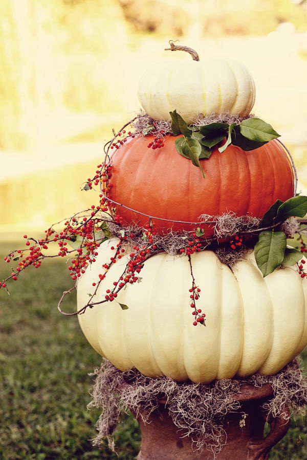 Pumkin centerpiece for fall weddings