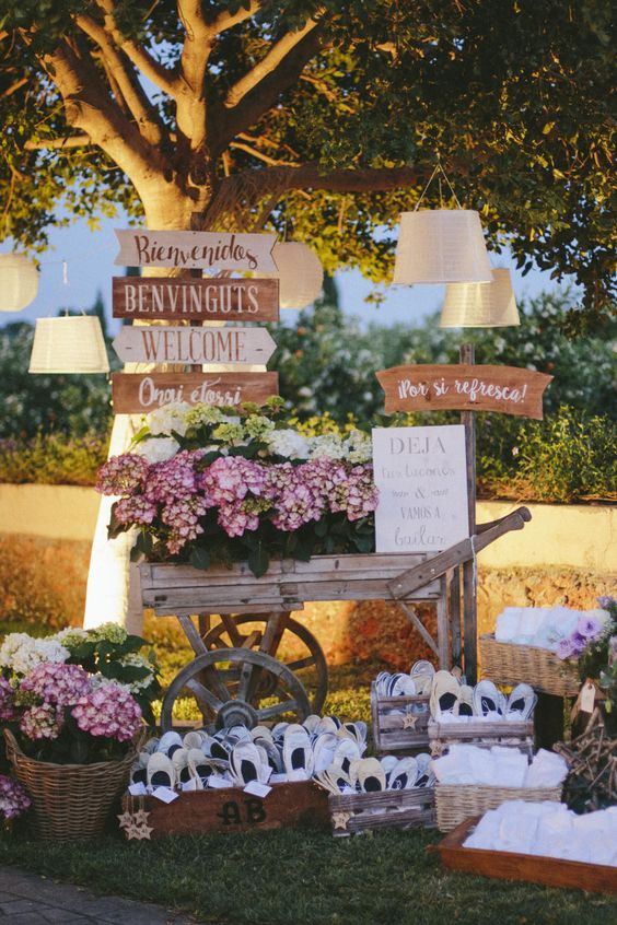 Rustic Garden Dancing Shoes Display