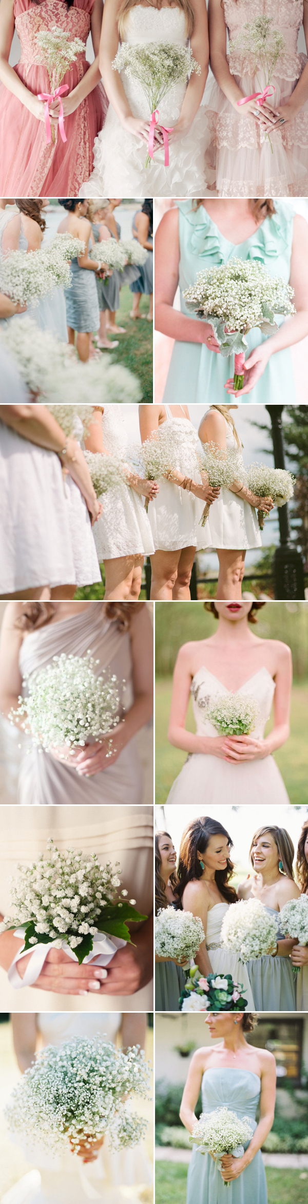 Rustic Wedding Bouquet Ideas - Baby's Breath