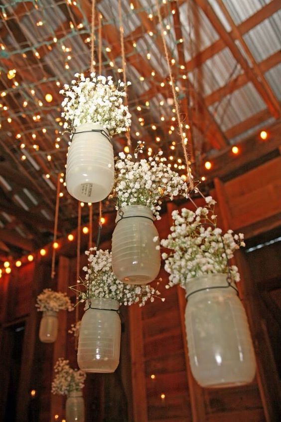 Rustic Wedding mason jar wedding decor ideas
