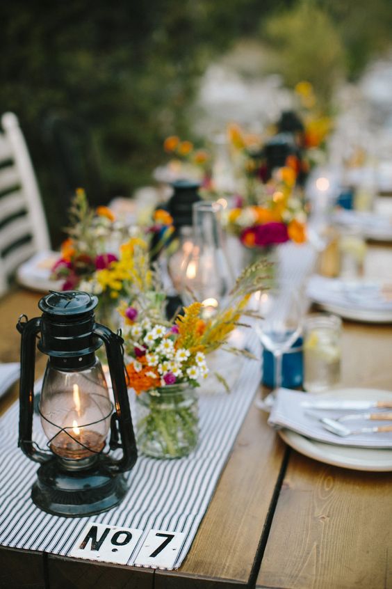 Rustic ranch wedding tablescape