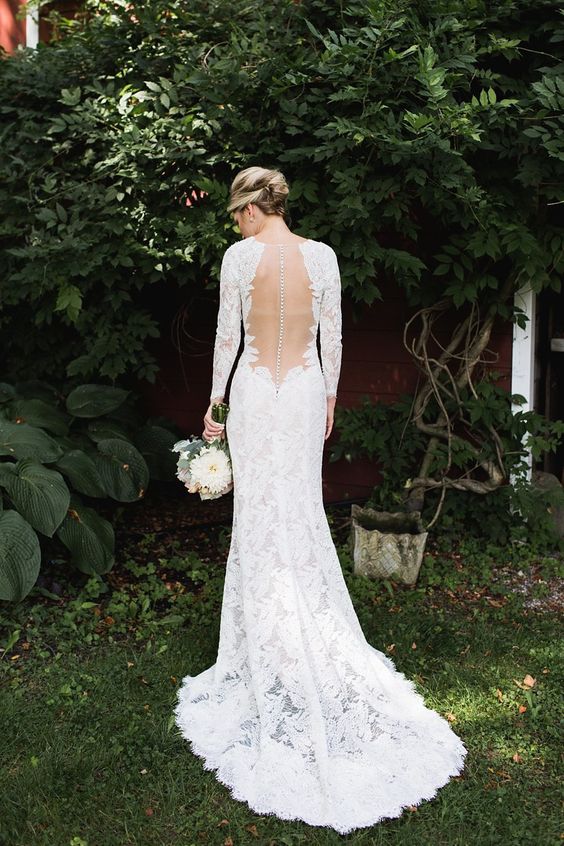 Sheer sexy wedding dresses