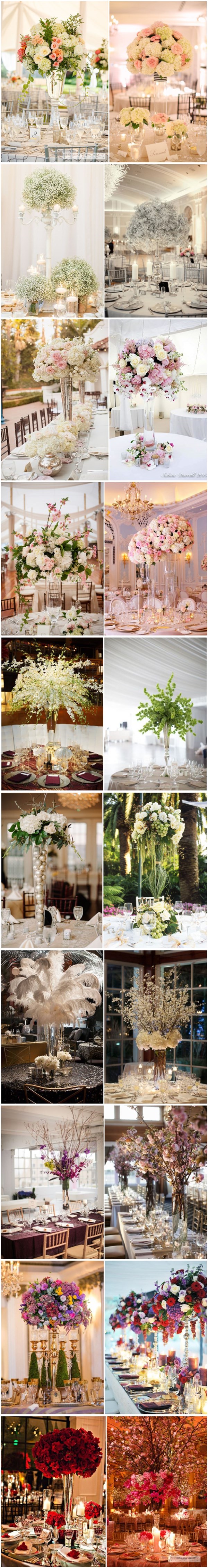 TOP 20 Tall wedding centerpiece ideas