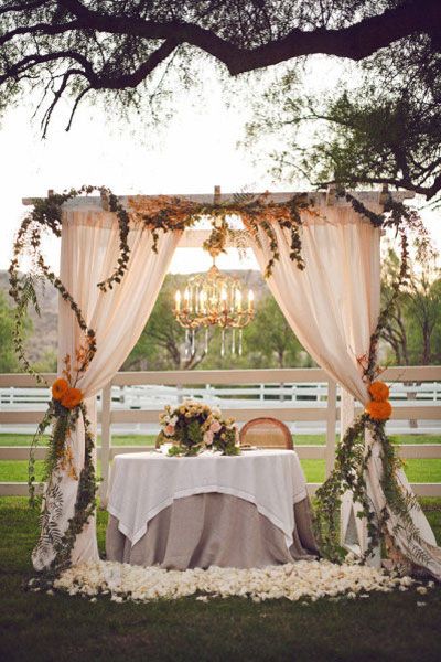 Unique Fall Wedding Ideas-Fall Flower Wedding Arch
