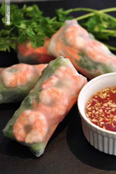 Vietnamese Rice Paper Rolls with Shrimps