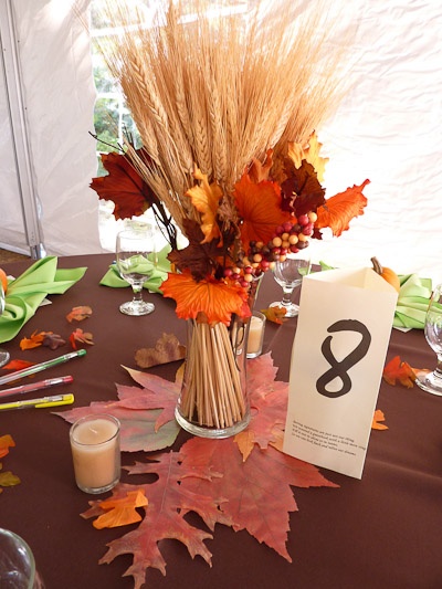 40+ Gorgeous Fall Leaves Wedding Ideas 30 Wheat and Maple Fall Wedding Centerpieces