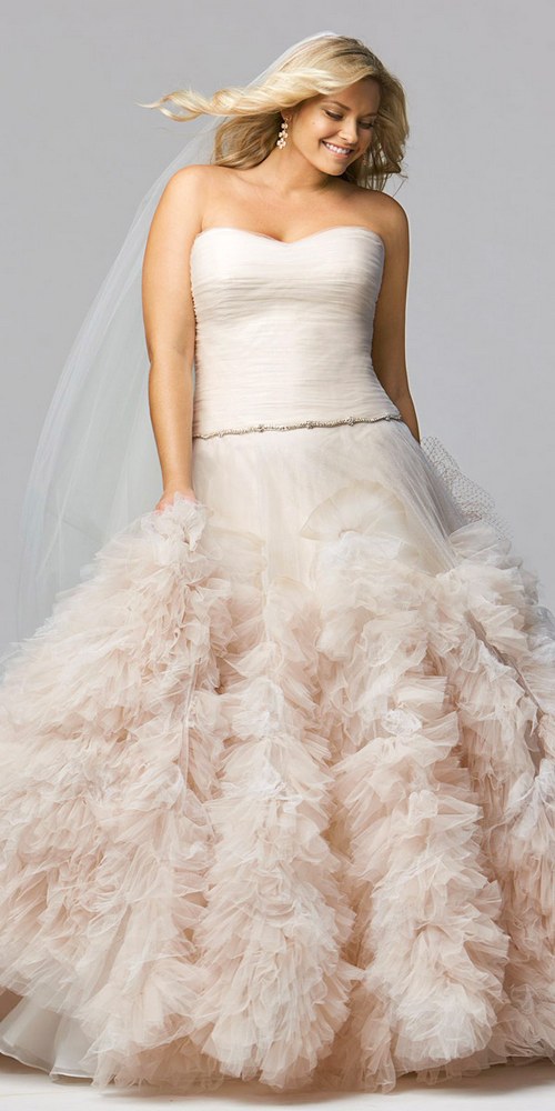 Wtoo blush plus size wedding dress