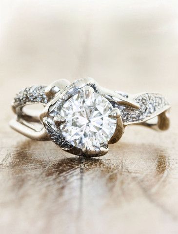 antler diamond wedding ring