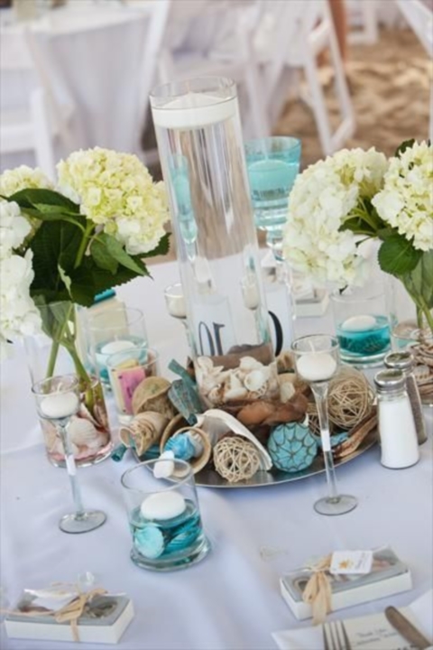 beach theme wedding centerpieces