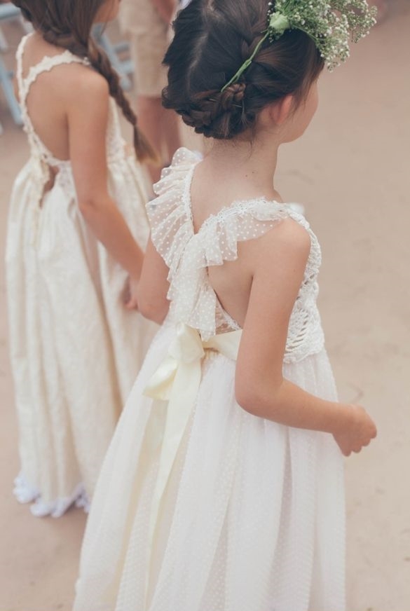 beach wedding ideas - beach simple and cute flower girl dresses
