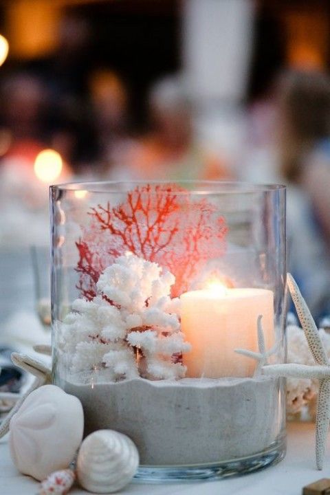 beact coral wedding centerpiece ideas