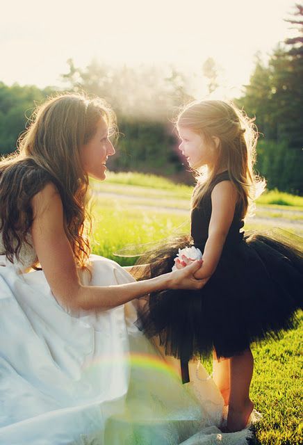 black tutu flower girl dress