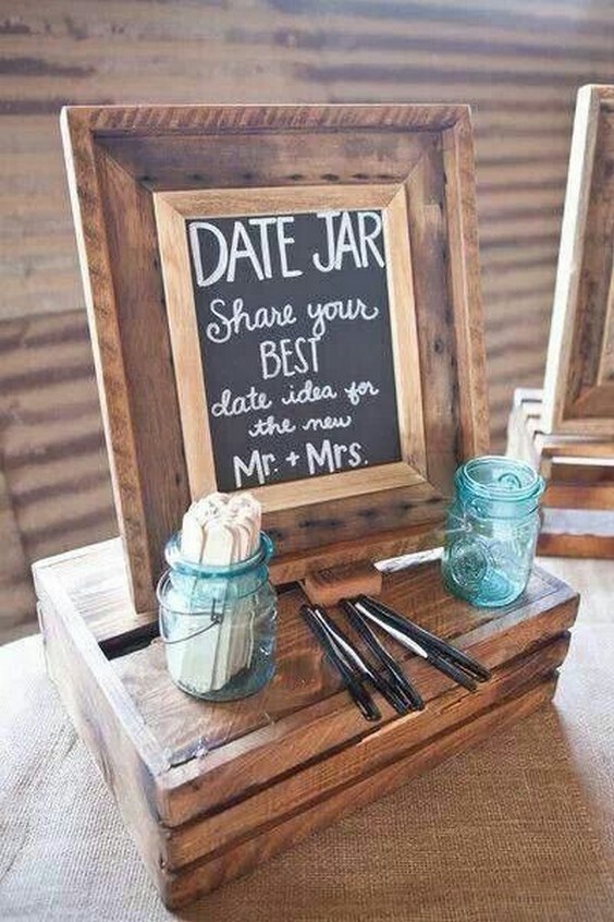 blue mason jar wedding decor