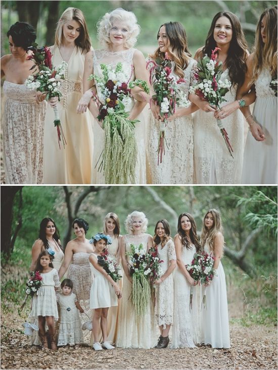 boho chic bridesmaids