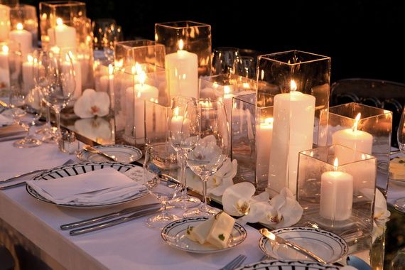 candle wedding centerpiece ideas for winter weddings