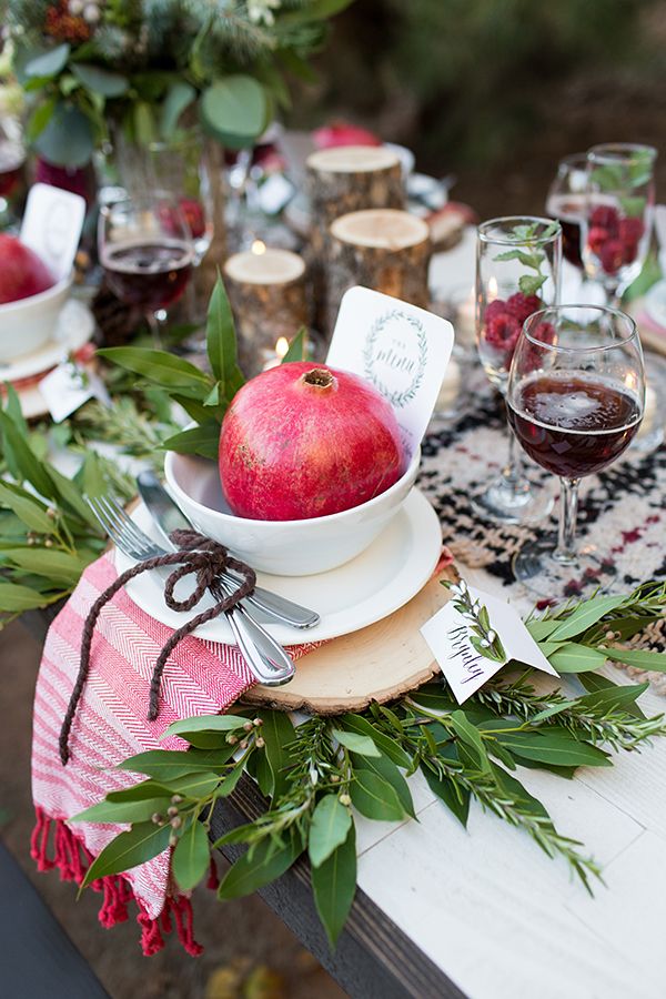 christmas inspired wedding table