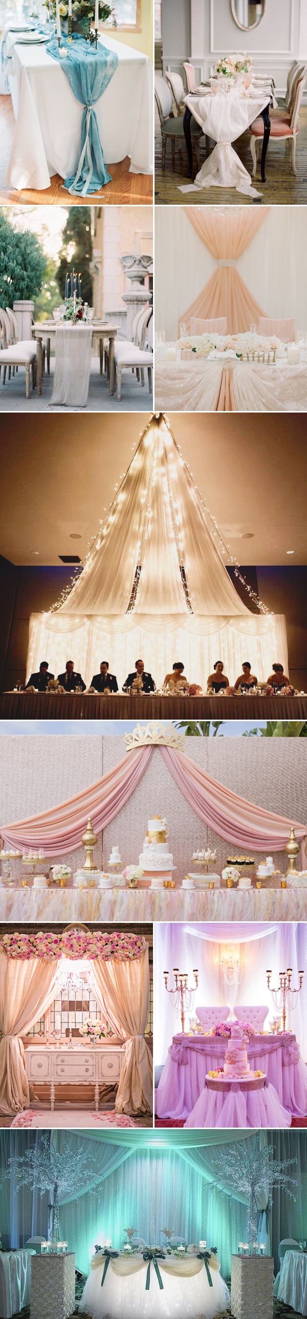 draping wedding reception table ideas