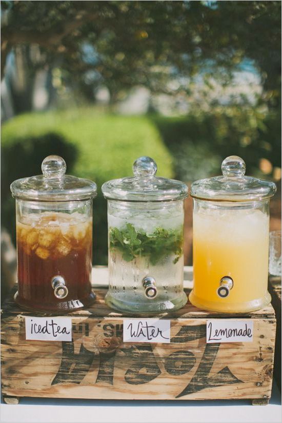 easy drink stations-icedtead water anf lemonade