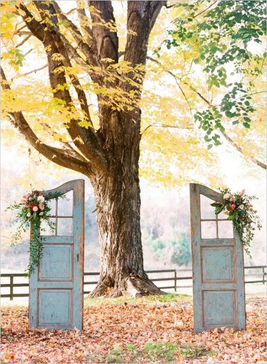 36 Fall Wedding Arch Ideas for Rustic Wedding 29 fall reception idea with rentals