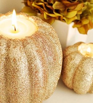 glitter pumpkins centerpiece dress up an autumn wedding