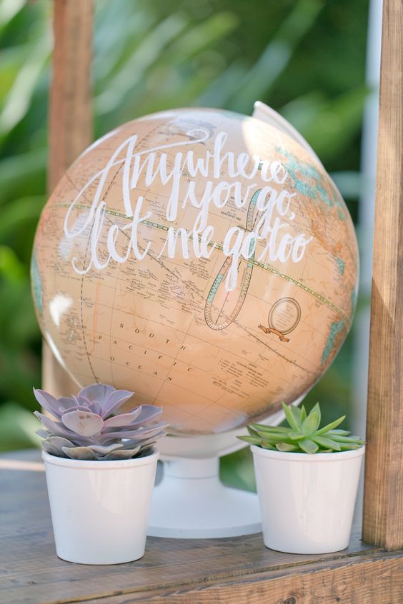 30 Travel Themed Wedding Ideas You'll Want To Steal 10 globe wedding decor ideas