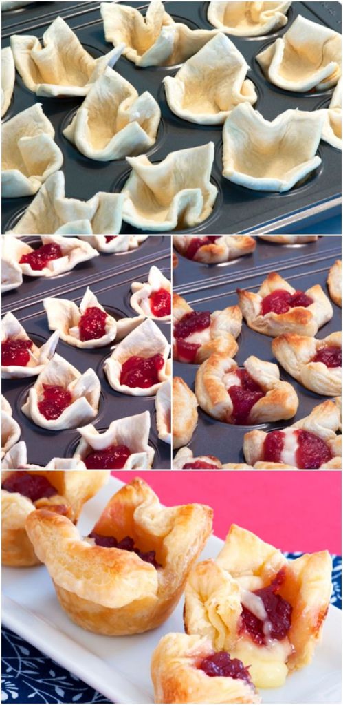 how to make cranberry brie bites