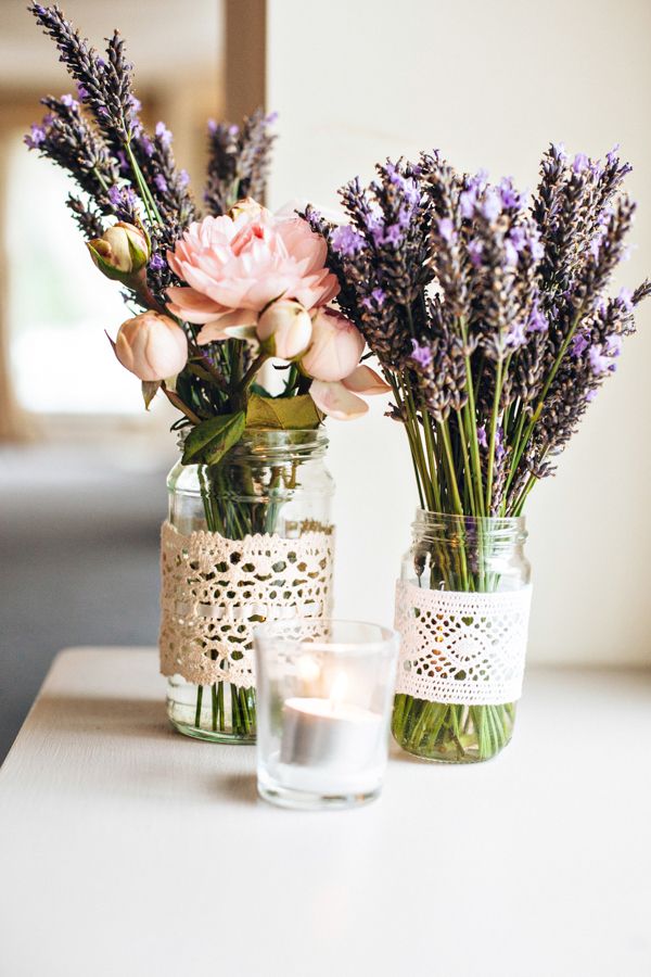 lavender peony wedding flowers Rustic Patterns and Pastels Wedding