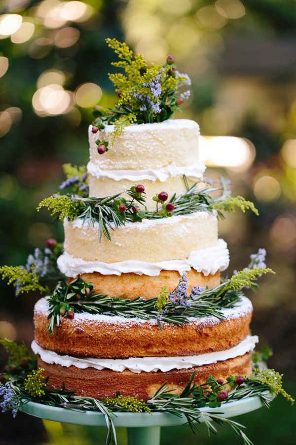 50 Rustic Semi-Naked & Naked Wedding Cake Ideas 2024 18