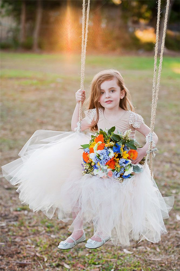 puffy flower girl dresses