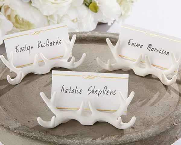 rustic antler place card holders