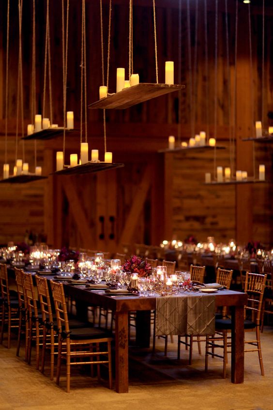 rustic barn wedding table setting ideas