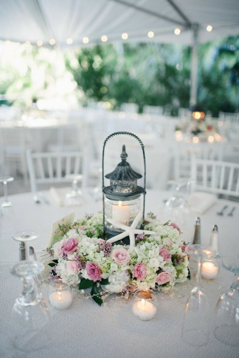 rustic centerpieces for beach wedding