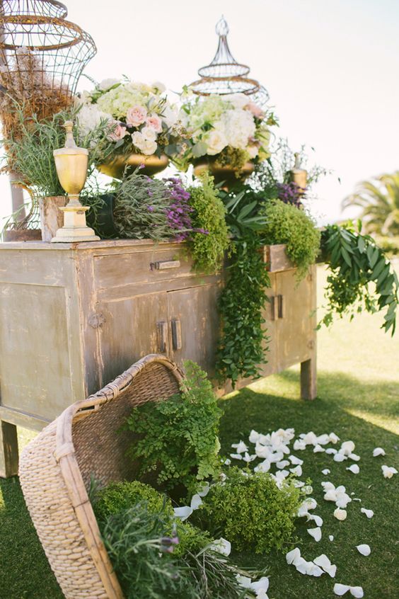 rustic garden inspired wedding decor ideas