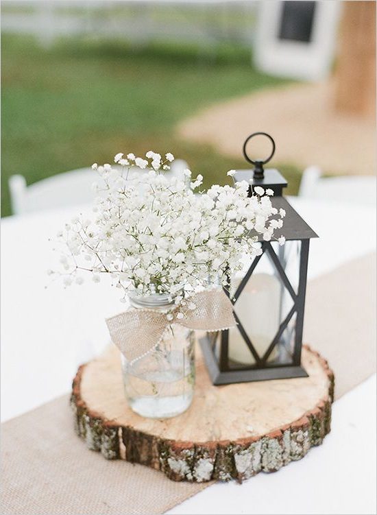 55 Chic-Rustic Burlap and Lace Wedding Ideas 10 rustic wedding idea - Red barn wedding with fresh babys breath