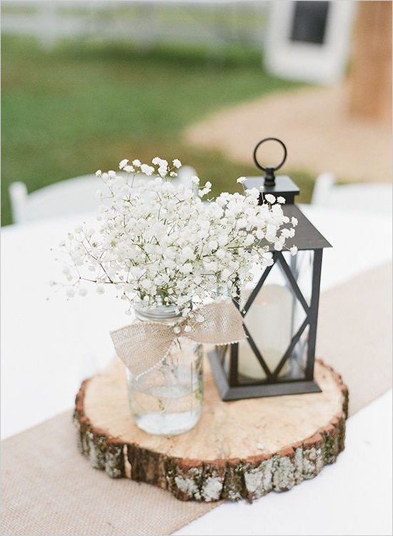 rustic wedding idea - Red barn wedding with fresh babys breath