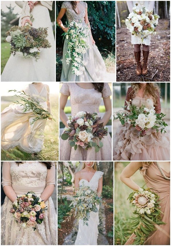 rustic woodland wedding bouquet ideas