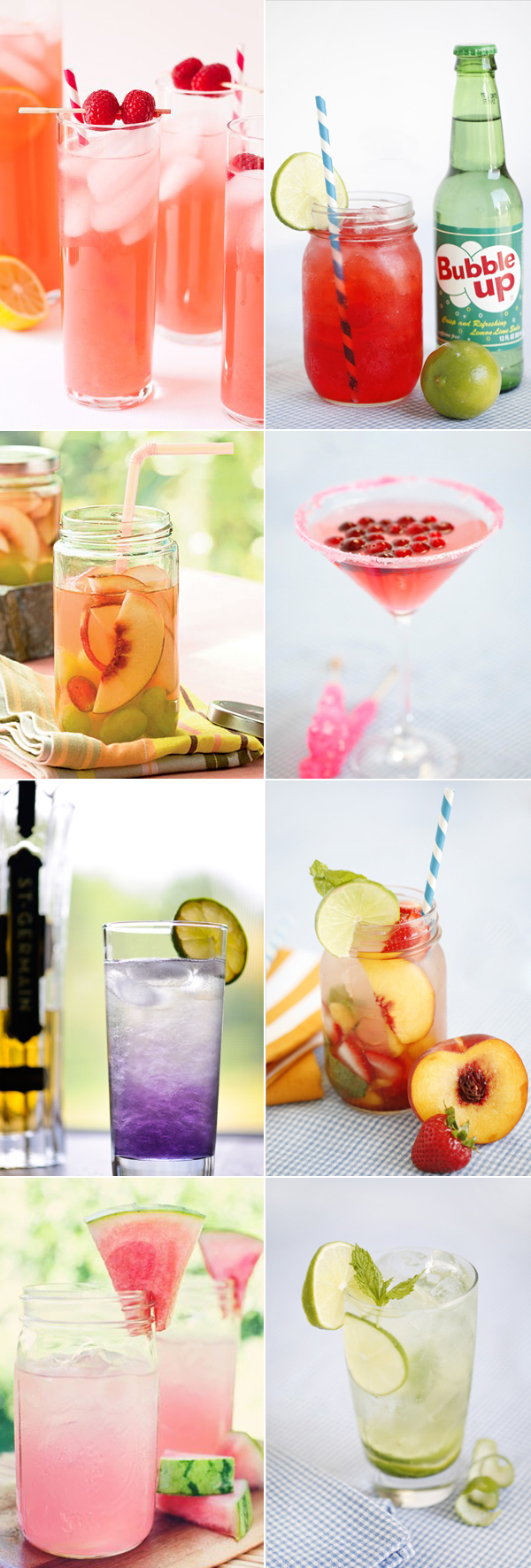 signature wedding drinks with fruity