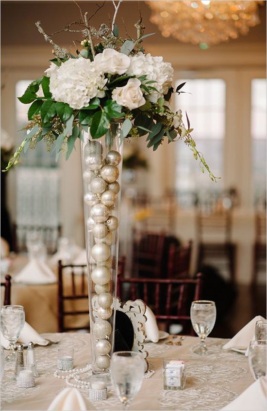 silver wedding centerpiece ideas