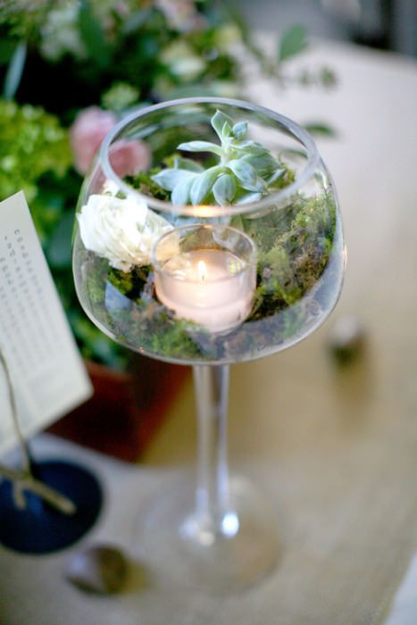 succulent candel wedding centerpiece for rustic wedding ceremony